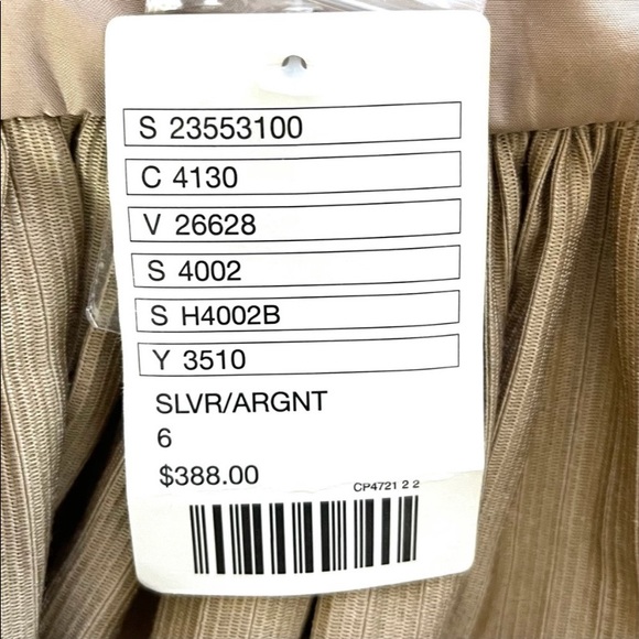 NWT Anthropologie Contrarian NY Gold Cocktail Dress Deep Back V sz6 - Picture 9 of 12